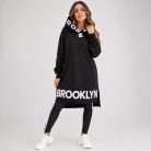 Fekete Brooklyn kapucnis tunika / ruha