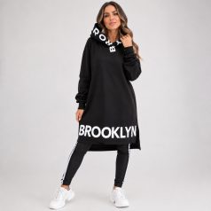 Fekete Brooklyn kapucnis tunika / ruha