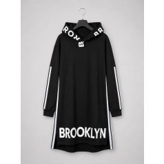 Fekete Brooklyn kapucnis tunika / ruha