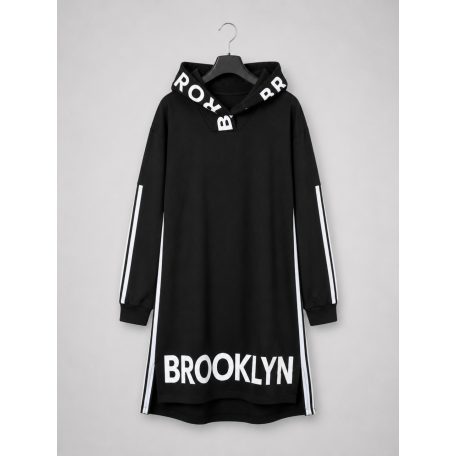 Fekete Brooklyn kapucnis tunika / ruha