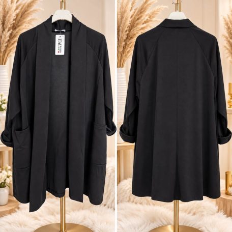 Új molett fekete blézer oversize
